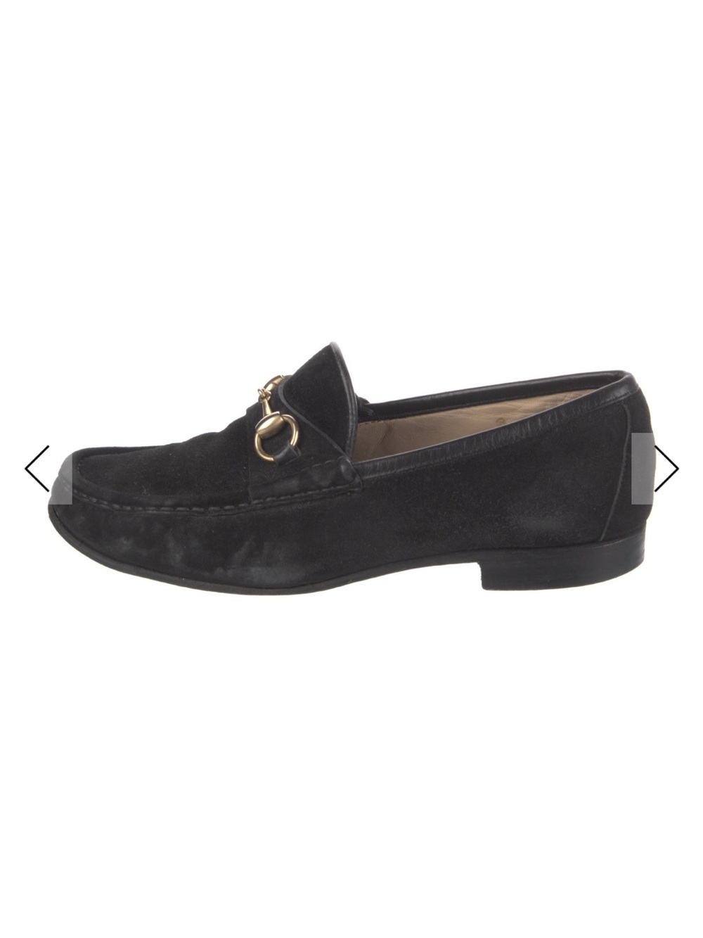 Gucci Black Suede Horsebit Loafers - Picture 2 of 5